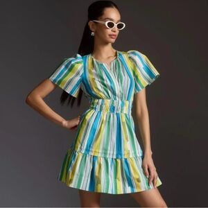 Anthropologie Somerset Striped mini dress worn once